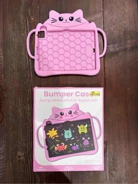 Pink Cat Kids iPad/iPad Pro/iPad Air Bumper Case 11" Shock-Resistant